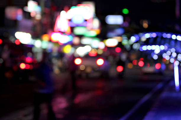 istock Road of blurry bokeh abstract background. 463608277