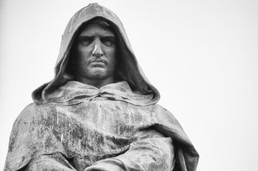 Campo De' Fiori, Roma: Giordano Bruno. Black and White