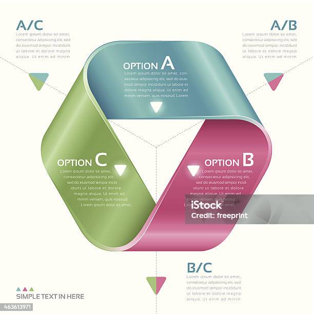 Möbiusschleife Von Papier Vektoroption Infografik Stock Vektor Art und mehr Bilder von Ziffer 3