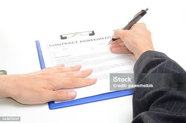 Signing A Contract Stock Photo - Download Image Now - Agreement, Authority, Business