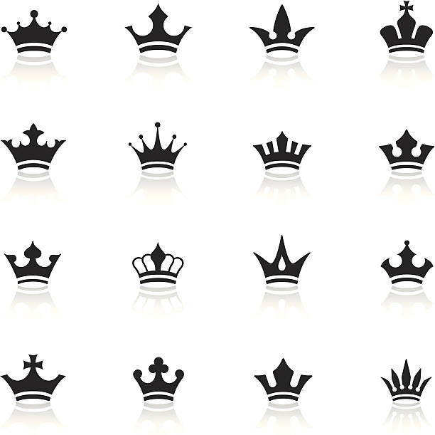 382 Silhouette Of A Royal Crown Tattoos Illustrations & Clip Art - iStock
