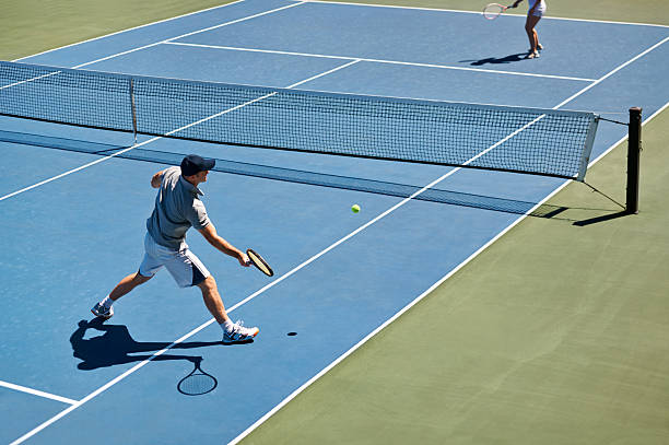 istock Rallying on the tennis court 463617593