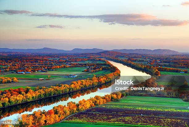 Connecticut River In Autumn Stock Photo - Download Image Now - Massachusetts, Connecticut River, Landscape - Scenery