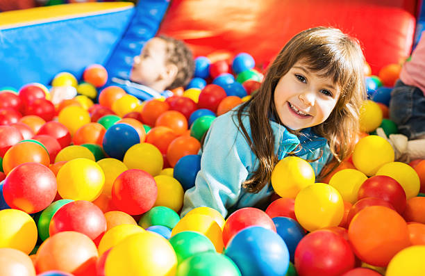 istock Kids in the ball pool. 463622369