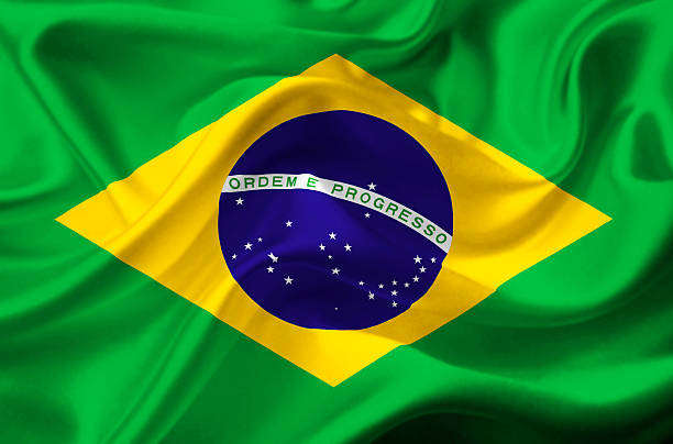 istock Brazil waving flag 463624535