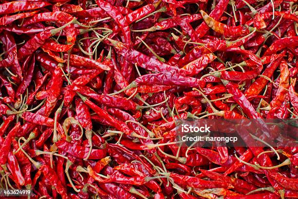 Dried Red Chilli Stock Photo - Download Image Now - Agriculture, Asia, Asian Food