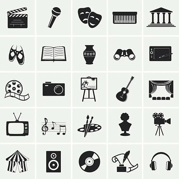 Vector illustration of Collection of vector arts icons.