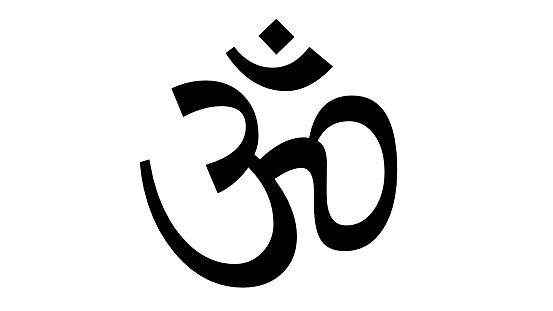 OM symbol isolated on white background