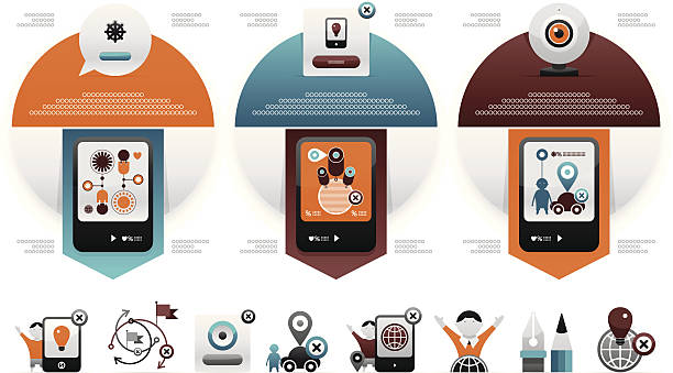 volume infographics and icons vector art illustration