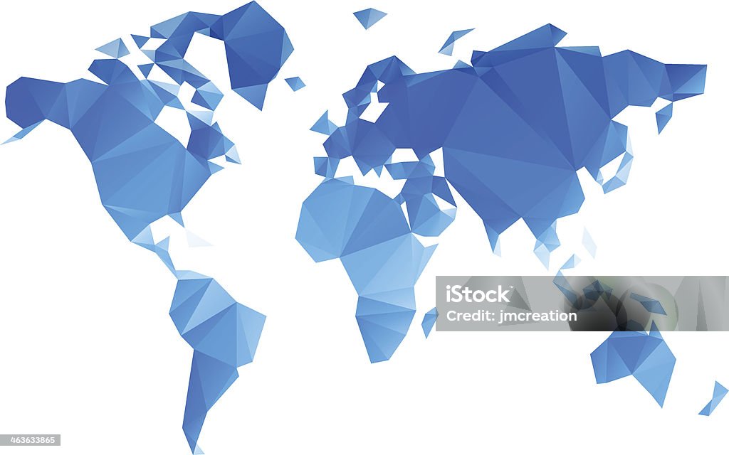 Triangular World Map vector file Computer Graphic stock vector