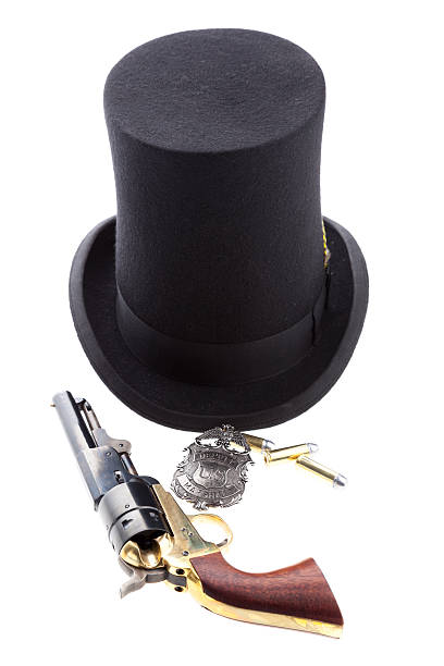 細身の帽子、lawman の武器 - stovepipe hat ストックフォトと画像