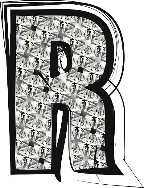 ilustrações, clipart, desenhos animados e ícones de diamond fonte letra r - letter r alphabet alphabetical order backgrounds