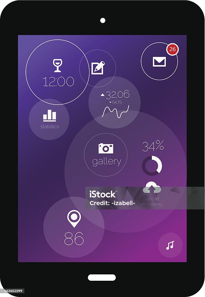 Flat Ui Gradients Modern Gradient Flat Ui Template Stock Illustration - Download Image ...