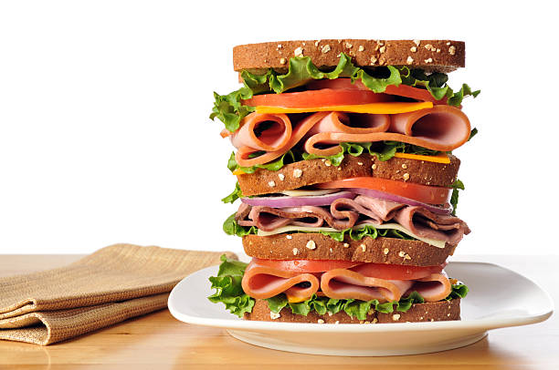 istock Triple Decker Dagwood Sandwich on Whole Wheat Bread 463652717