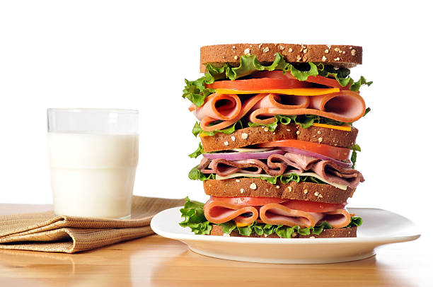 istock Triple Decker Dagwood Sandwich on Whole Wheat Bread 463652725
