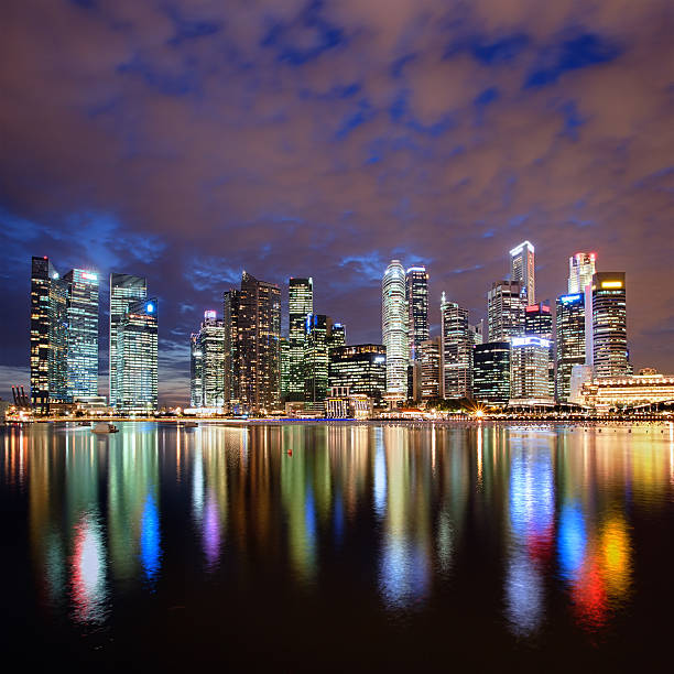 istock Singapore city skyline at night 463675005