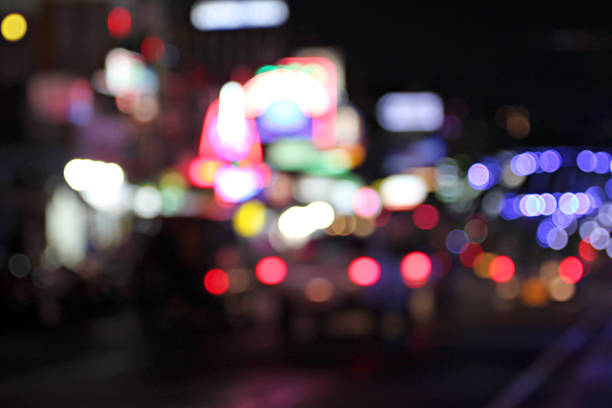 istock Road of blurry bokeh abstract background. 463679413