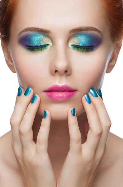 istock Woman with colorful makeup 463679423