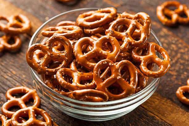 istock Organic Brown Mini Pretzels with Salt 463679651