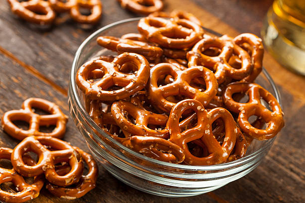 istock Organic Brown Mini Pretzels with Salt 463680899