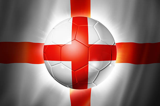 pelota de fútbol fútbol con la bandera del reino unido - championship 2014 brazil brazilian fotografías e imágenes de stock