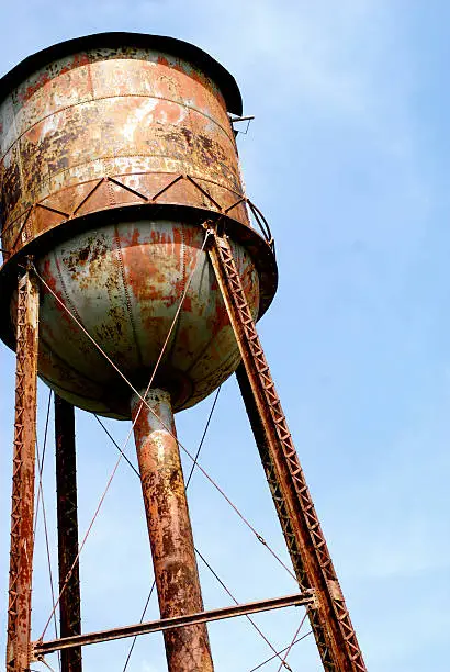 Rusted water tower in Watkinsville, GA 