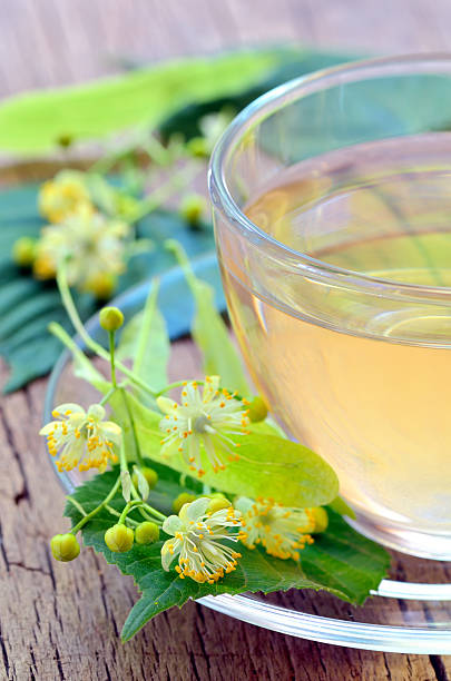 istock Cup of tea and linden flowers 463689593