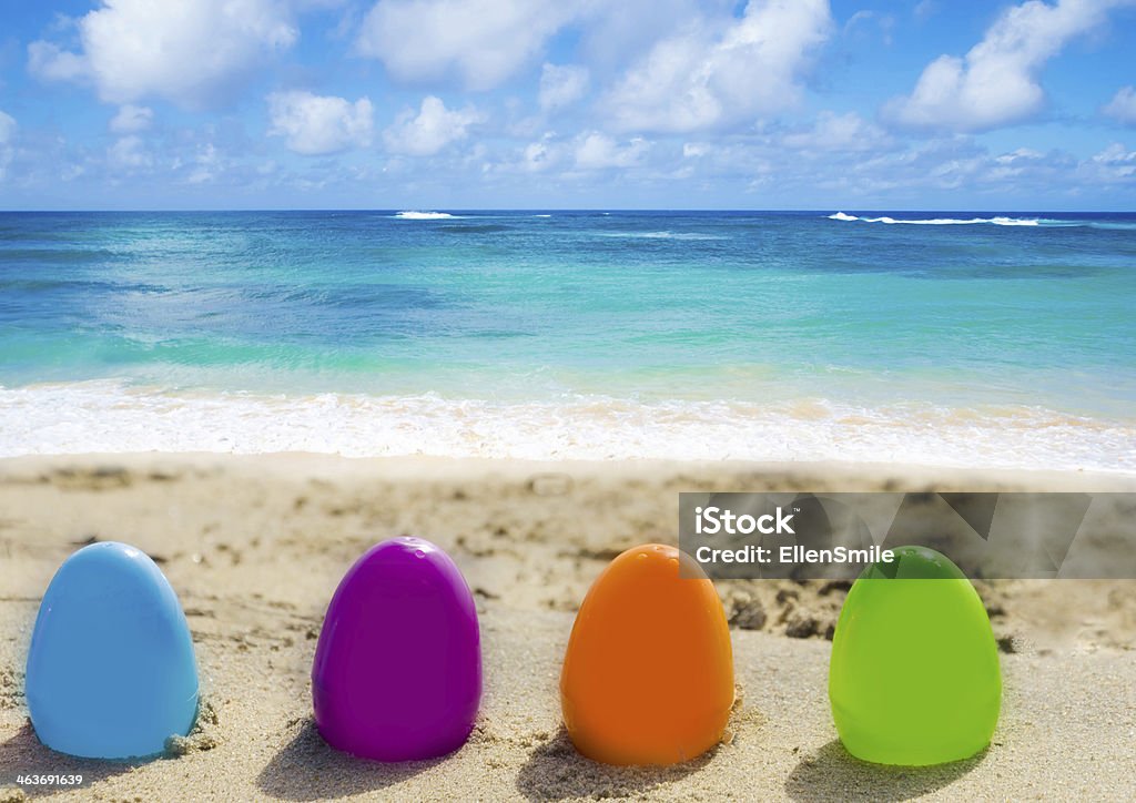 Easter eggs on the Strand - Lizenzfrei Beige Stock-Foto