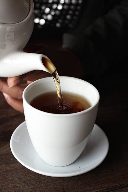 istock Hot tea on the wood background 463692163