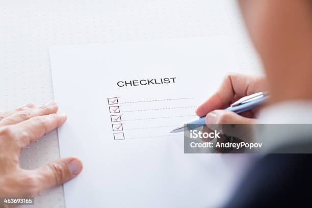 Closeup Of Hand Filling Form Stock Photo - Download Image Now - Check Mark, Yes - Single Word, Asking