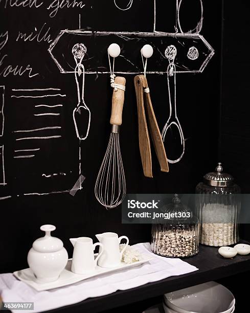 Kitchen Cooking Utensil On Steel Rack Stock Photo - Download Image Now - Cooking, Cultures, Dinner