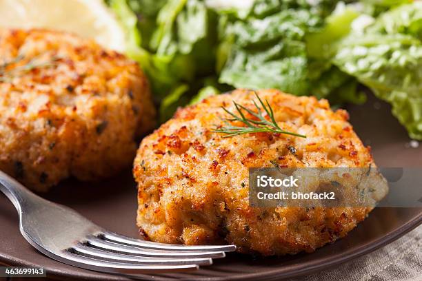 Organic Homemade Crab Cakes Stock Photo - Download Image Now - Fish Cakes, Bumpy, Appetizer