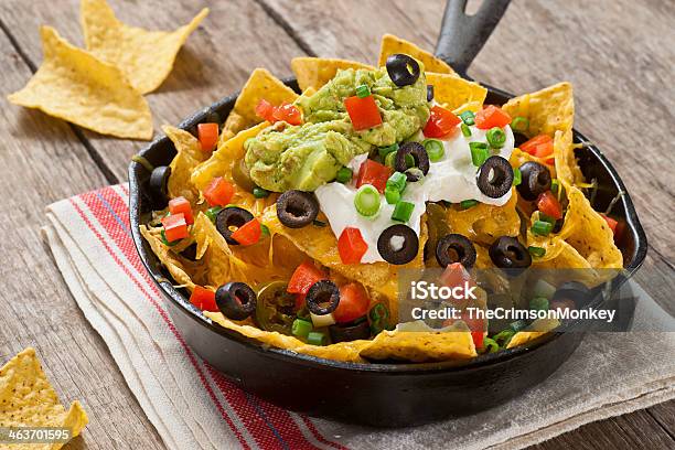 Nachos Stock Photo - Download Image Now - Nacho Chip, Skillet - Cooking Pan, Cheese
