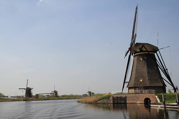 istock Windmills on the canal bank. 463731191