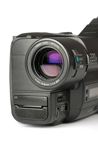 istock Video camera isolated on white. Closeup 463735411