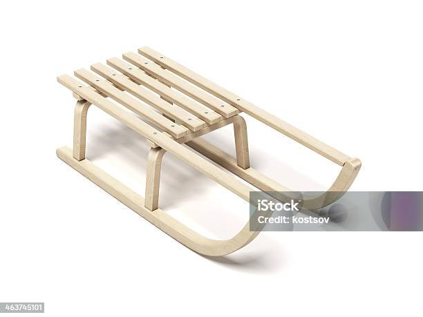 Sled De Madera Clásica Foto de stock y más banco de imágenes de Aire libre - Aire libre, Blanco - Color, Deporte