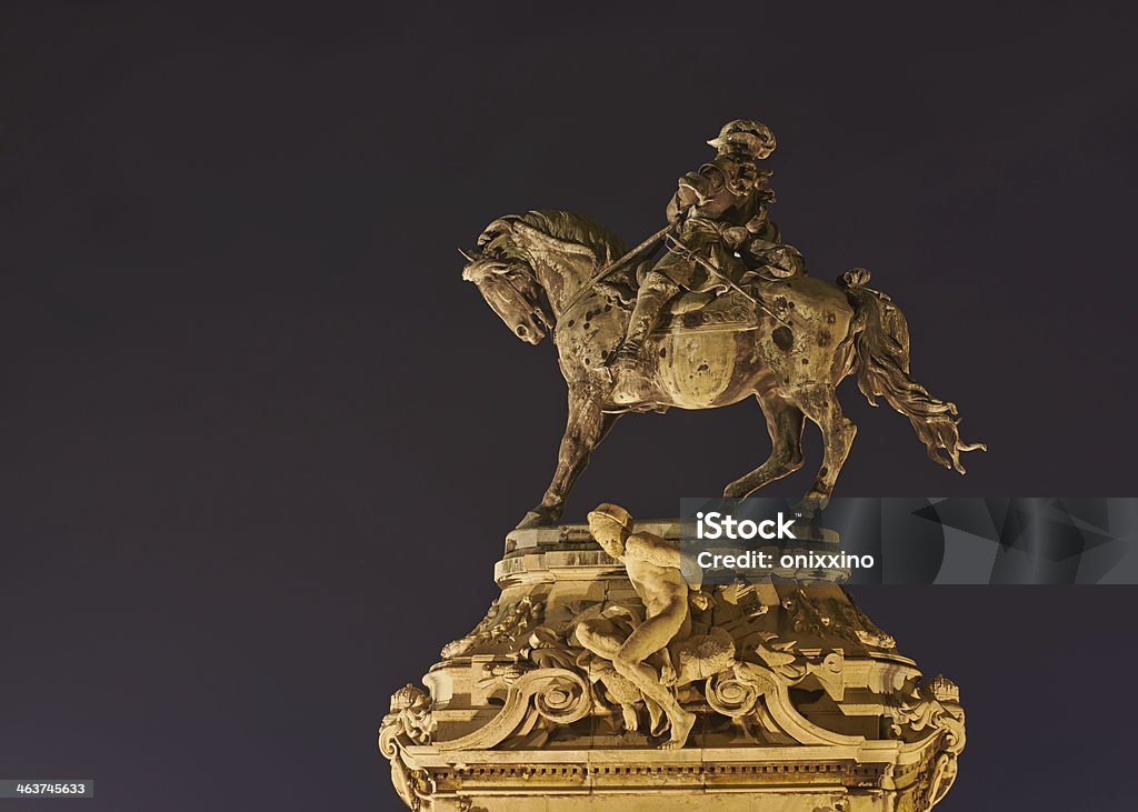Equestrian statue Eugene der Savoyen in Buda Castle, Budapest. - Lizenzfrei Architektur Stock-Foto