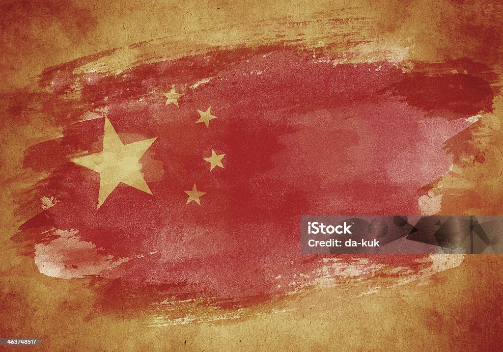 Grunge Flagge von China - Lizenzfrei Alt Stock-Illustration