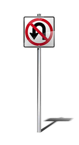 istock No U turn sign (USA) with clipping path 463750079