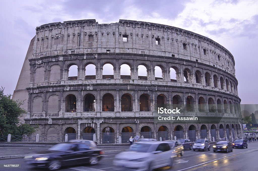 The Colosseum in Rome The Colosseum, place of bloody hand-to-hand fight of the Roman gladiators. Rome, Italy. Amphitheater Stock Photo