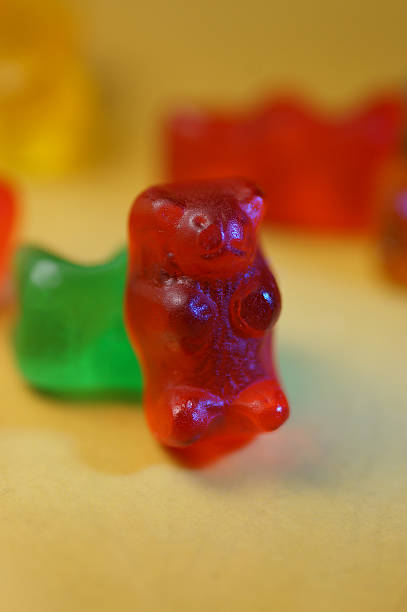 istock Red jelly gummy bears 463780333