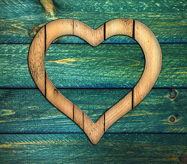 istock Heart frame border window wooden 463780387