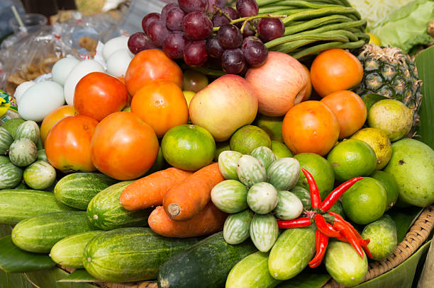 istock fruits and vegetables in Thai local market 463782255
