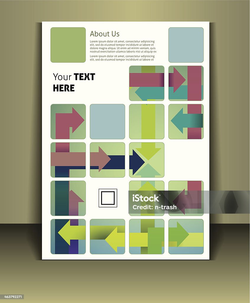 Vector de plantilla folleto cubierta - arte vectorial de Abstracto libre de derechos