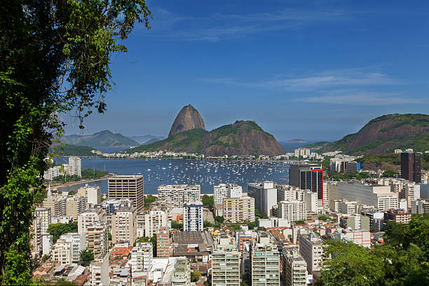 pão de açúcar no rio de janeiro - rio de janeiro guanabara bay residential structure urca - fotografias e filmes do acervo