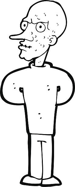 Cartoon Evil Bald Man Stock Illustration - Download Image Now