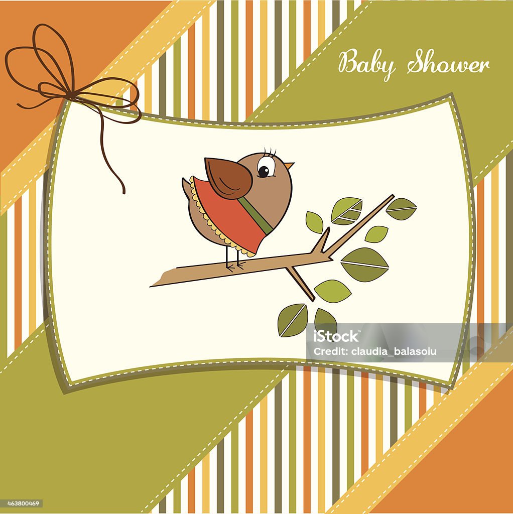 Welcome Baby Card With Funny Little Bird Stock Illustration - Download  Image Now - Anniversary, Baby - Human Age, Bird - iStock