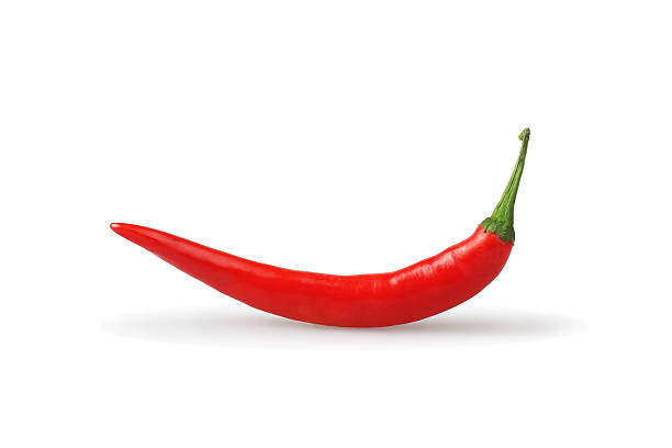 istock Red hot chili pepper isolated on white 463800557