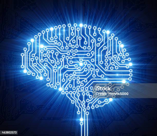 Foto de Cérebro Feita De Circuitos e mais fotos de stock de Cérebro - Cérebro, Indústria eletrônica, Computador