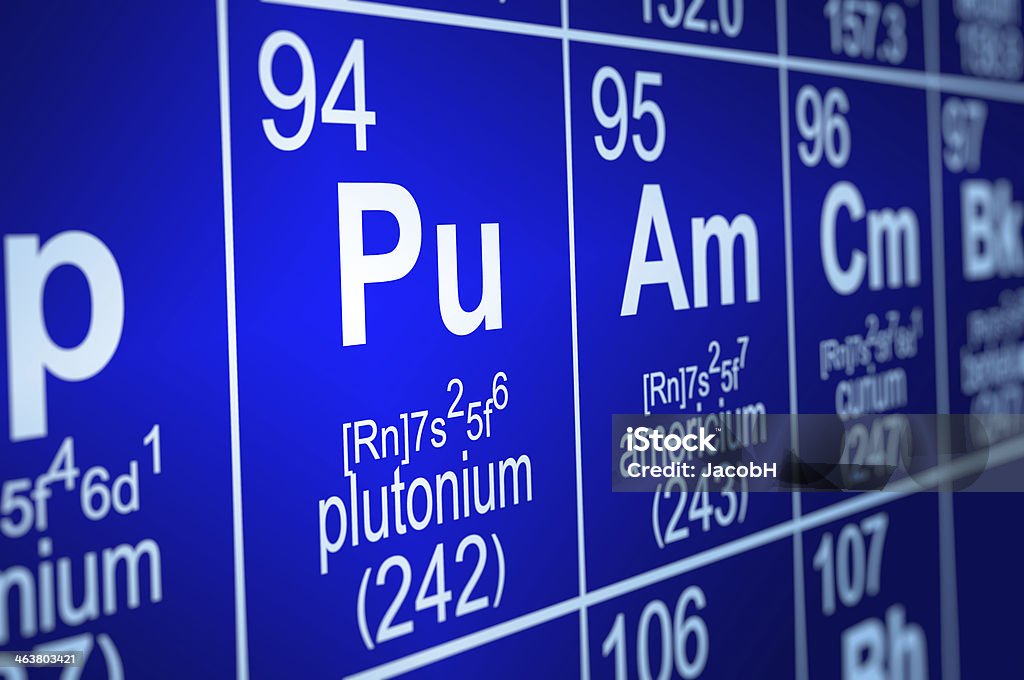 Tabla periódica de plutonio - Foto de stock de Clase de quimica libre de derechos